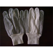 Canvas gloves with dots